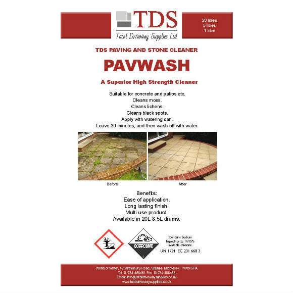 TDS Pavwash Concrete & Paved Surface Cleaner - Available in 5L & 20 L