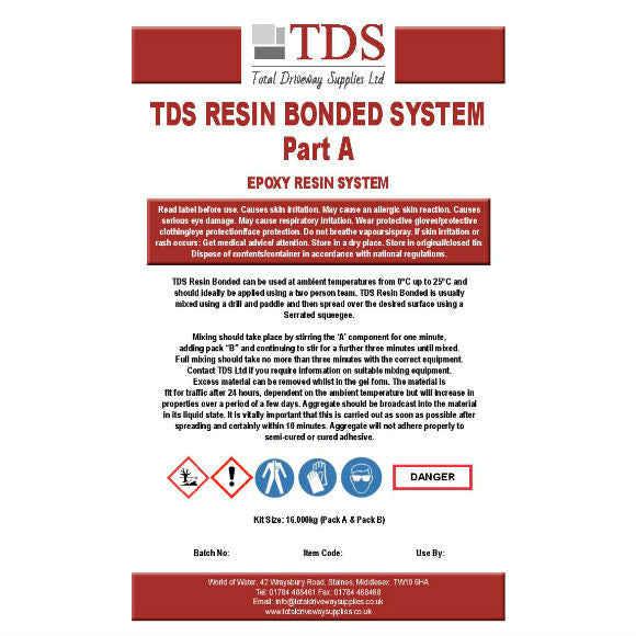 TDS Resin Bonded System -  One Pack Contains 2 Parts A & B