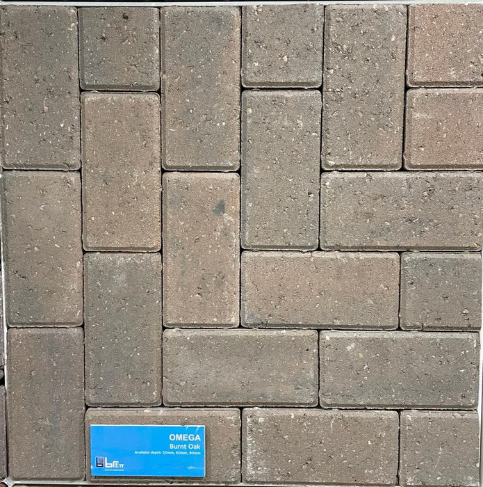 Omega Block Paving- 50 MM - 200 x 100 MM Single Size Pack