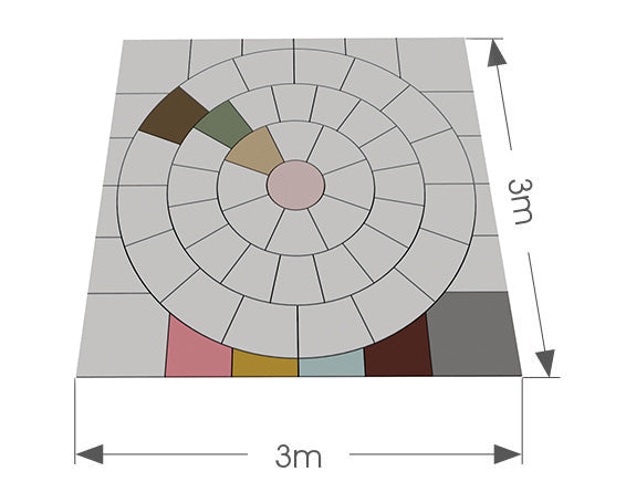 Classicstone Calibrated Circle Project Pack - 3 Ring Circles with Corner Kits